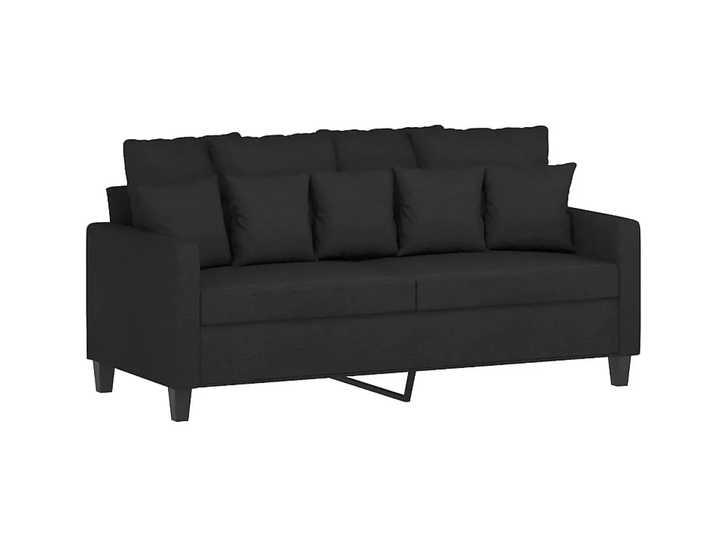 Sofá| Sofá de 2 lugares tecido 140 cm PT122431 Preto