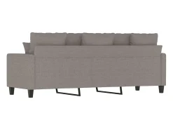 Sofá de 3 lugares tecido 180 cm cinzento-acastanhado PT764313^ Sofá