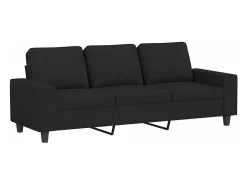 Sofá* Sofá de 3 lugares tecido 180 cm PT428434 Preto