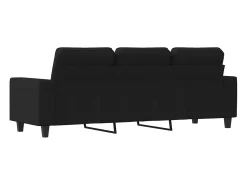 Sofá* Sofá de 3 lugares tecido 180 cm PT428434 Preto