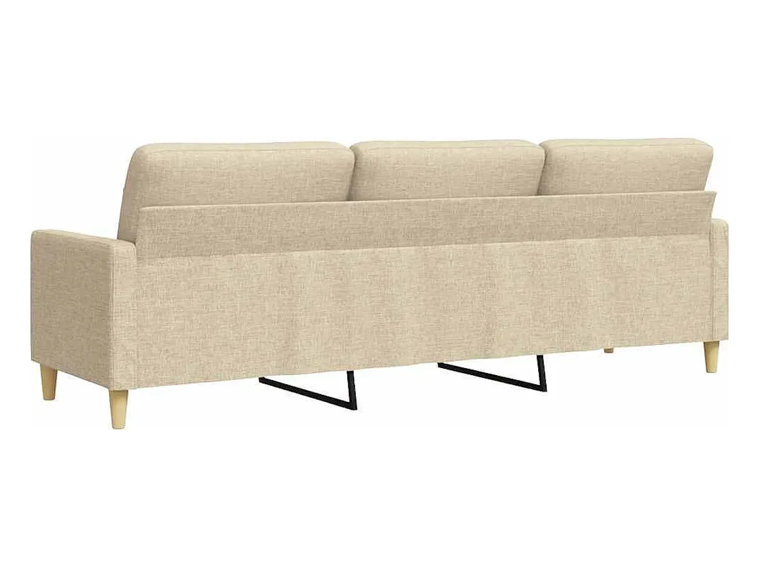 vidaxl Sofá de 3 lugares tecido 210 cm cor^ Sofá