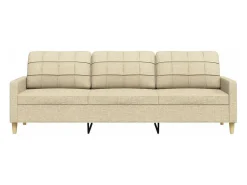 vidaxl Sofá de 3 lugares tecido 210 cm cor^ Sofá