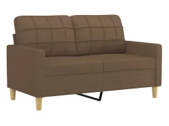 Sale vidaxl Sofá de 2 lugares tecido 120 cm Castanho