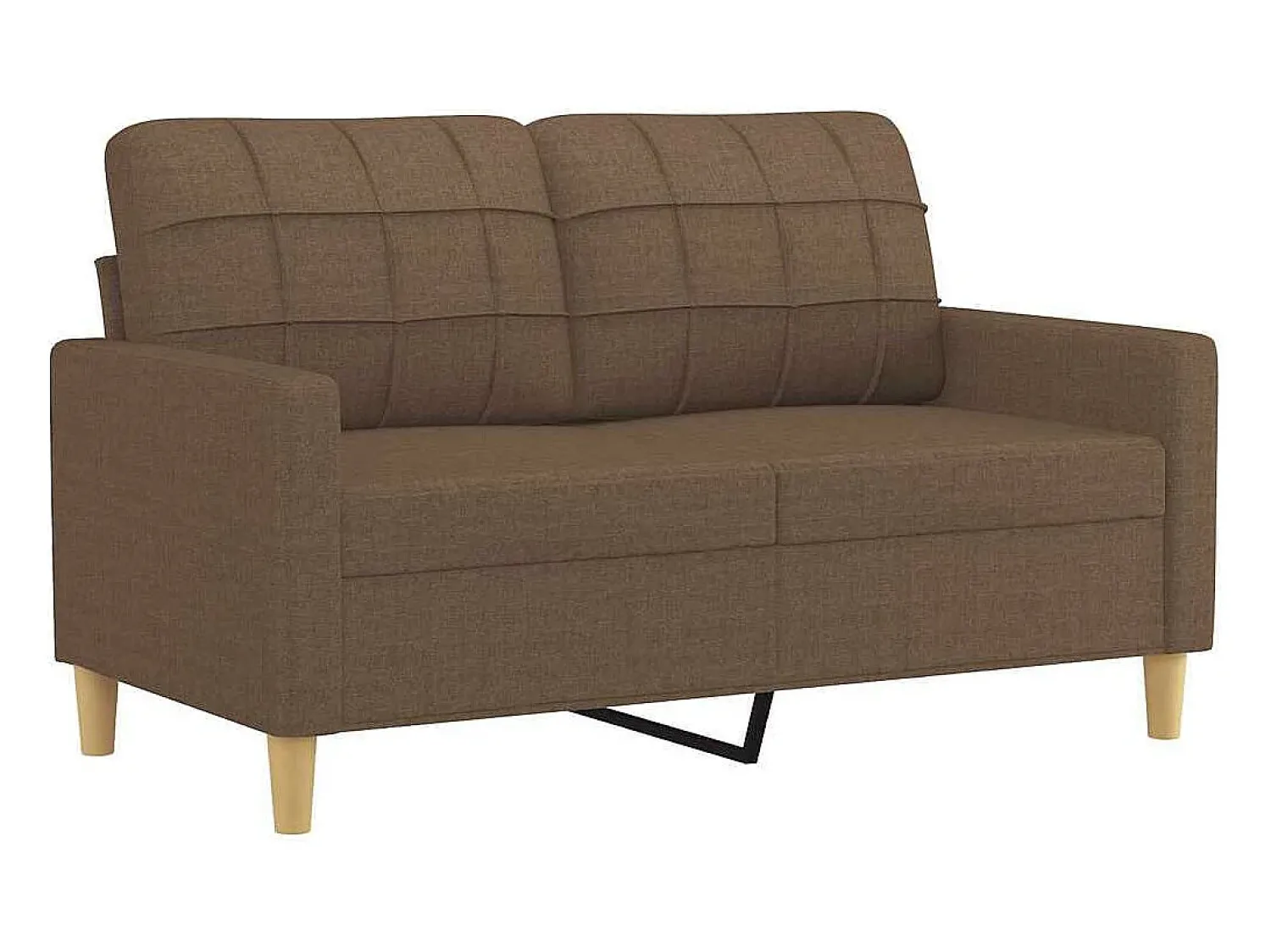 Sale vidaxl Sofá de 2 lugares tecido 120 cm Castanho