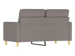 Sofá| Sofá de 2 lugares tecido 120 cm cinzento-acastanhado PT765850 Taupe