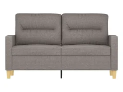 Sofá| Sofá de 2 lugares tecido 120 cm cinzento-acastanhado PT765850 Taupe