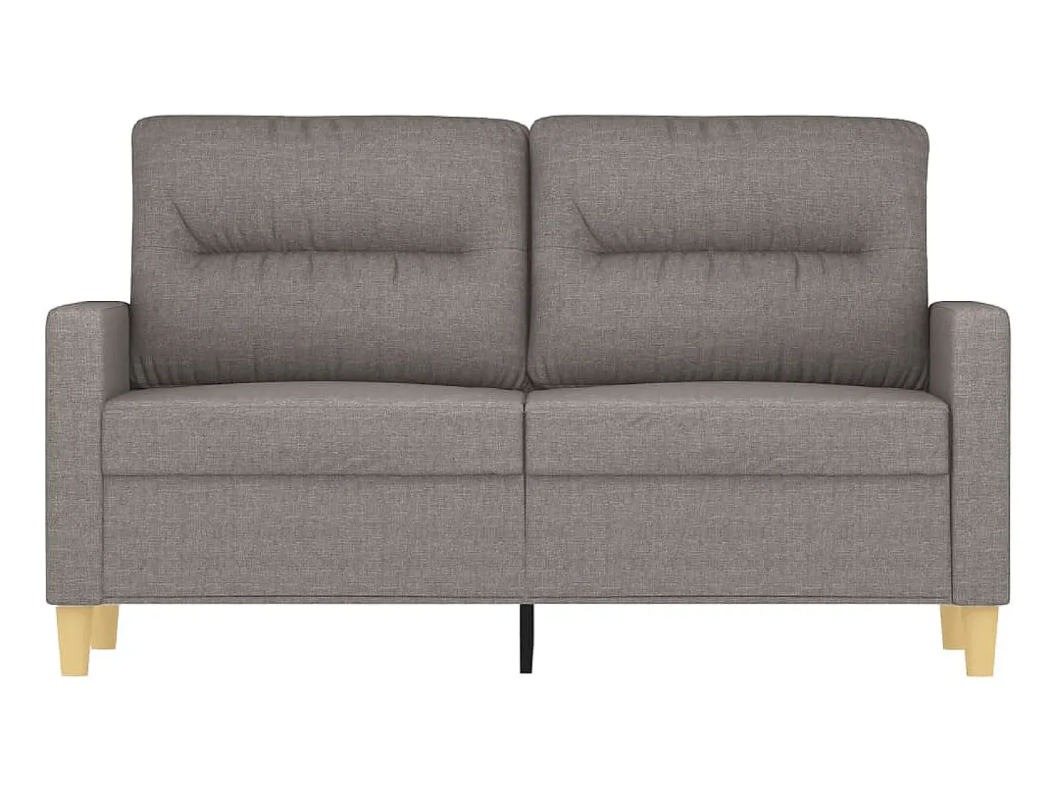 Sofá| Sofá de 2 lugares tecido 120 cm cinzento-acastanhado PT765850 Taupe