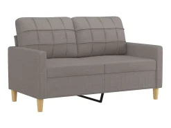 Sofá* Sofá de 2 lugares tecido 120 cm cinzento-acastanhado PT950466 Taupe