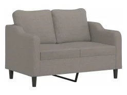 Outlet Sofá de 2 lugares tecido 140 cm cinzento-acastanhado PT606509 Taupe