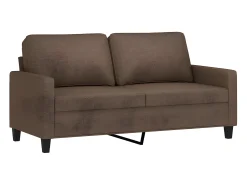 Sofá* Sofá de 2 lugares tecido 140 cm PT260673 Castanho