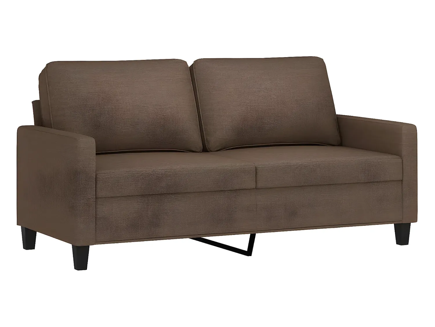 Sofá* Sofá de 2 lugares tecido 140 cm PT260673 Castanho