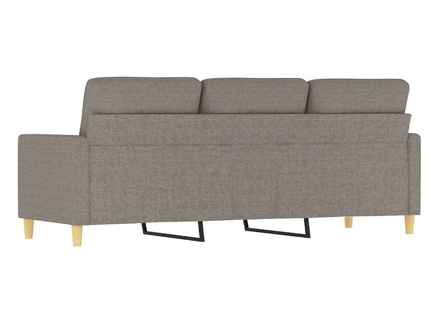 Sofá| Sofá de 3 lugares tecido 180 cm cinzento-acastanhado PT285158 Taupe