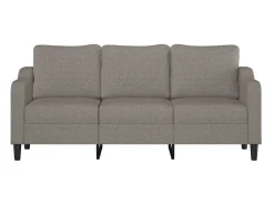 Sofá| Sofá de 3 lugares tecido 180 cm cinzento-acastanhado PT840368 Taupe