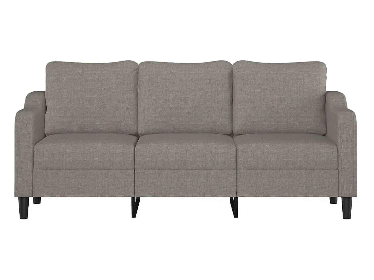Sofá| Sofá de 3 lugares tecido 180 cm cinzento-acastanhado PT840368 Taupe