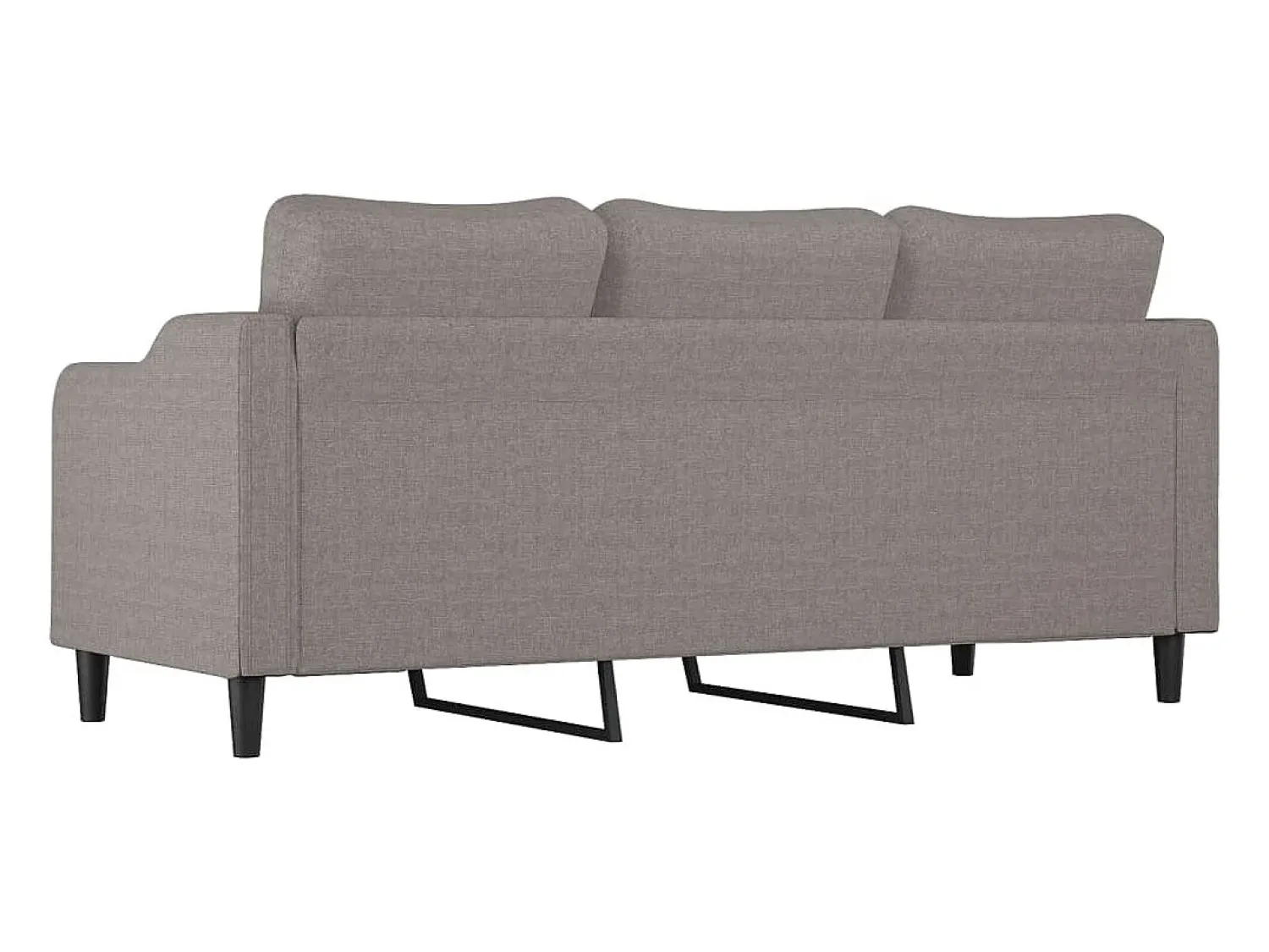 Sofá| Sofá de 3 lugares tecido 180 cm cinzento-acastanhado PT840368 Taupe