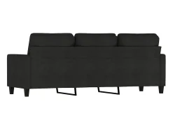 Sofá| Sofá de 3 lugares tecido 180 cm PT676284 Preto