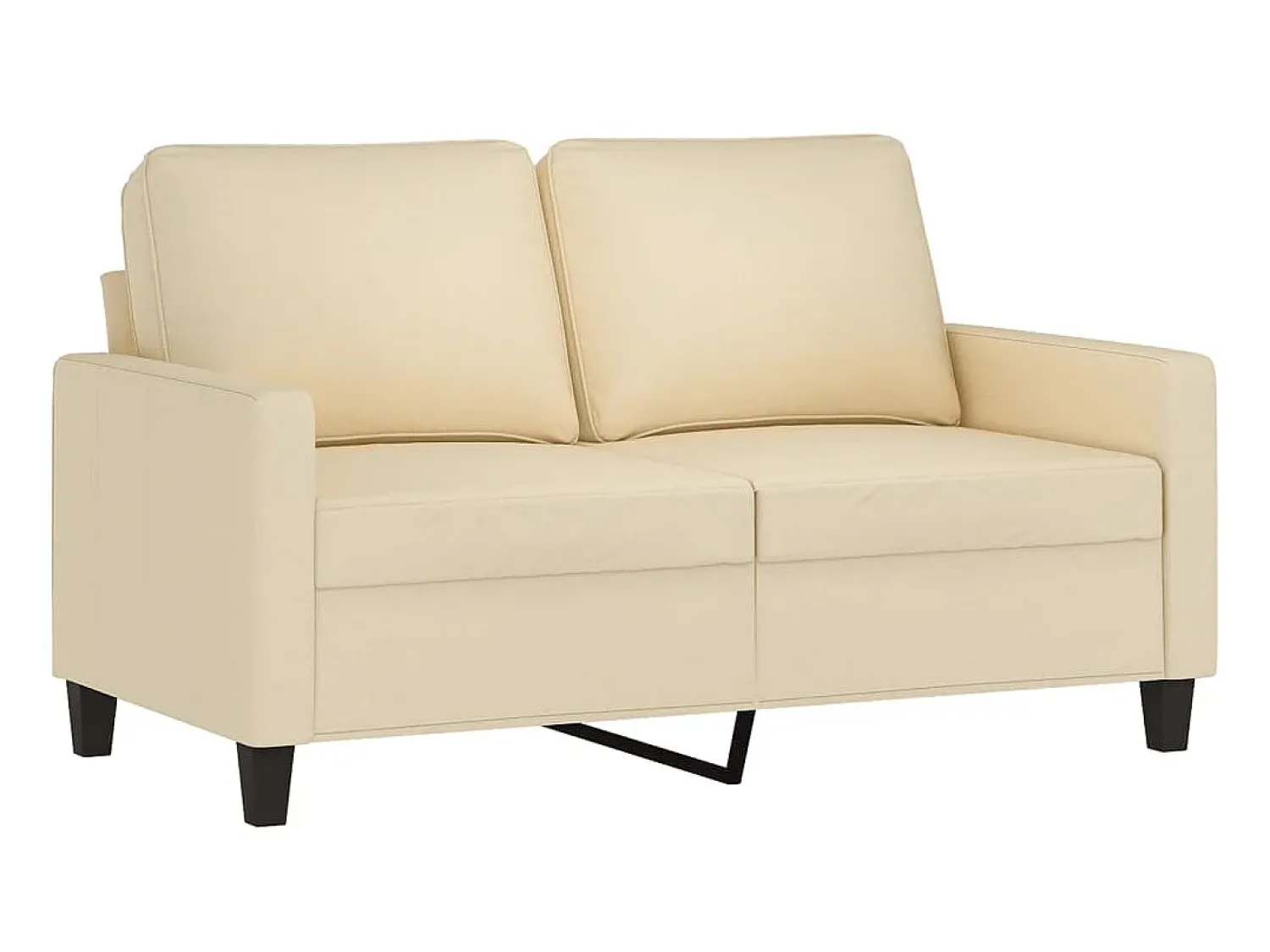 Sofá| Sofá de 2 lugares tecido 120 cm cor PT425398 Creme