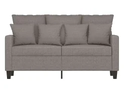Sofá| Sofá de 2 lugares tecido 120 cm cinzento-acastanhado PT755045 Taupe