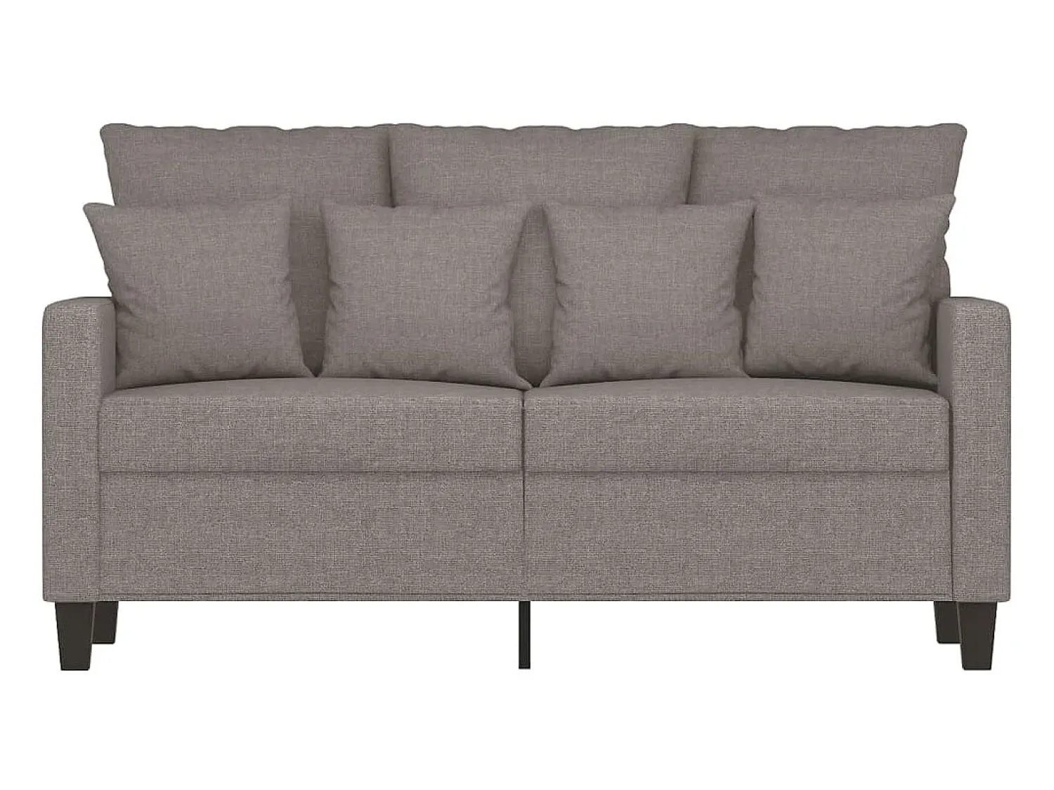 Sofá| Sofá de 2 lugares tecido 120 cm cinzento-acastanhado PT755045 Taupe