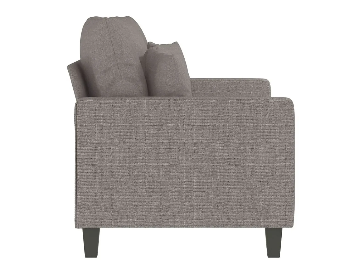 Sofá| Sofá de 2 lugares tecido 120 cm cinzento-acastanhado PT755045 Taupe