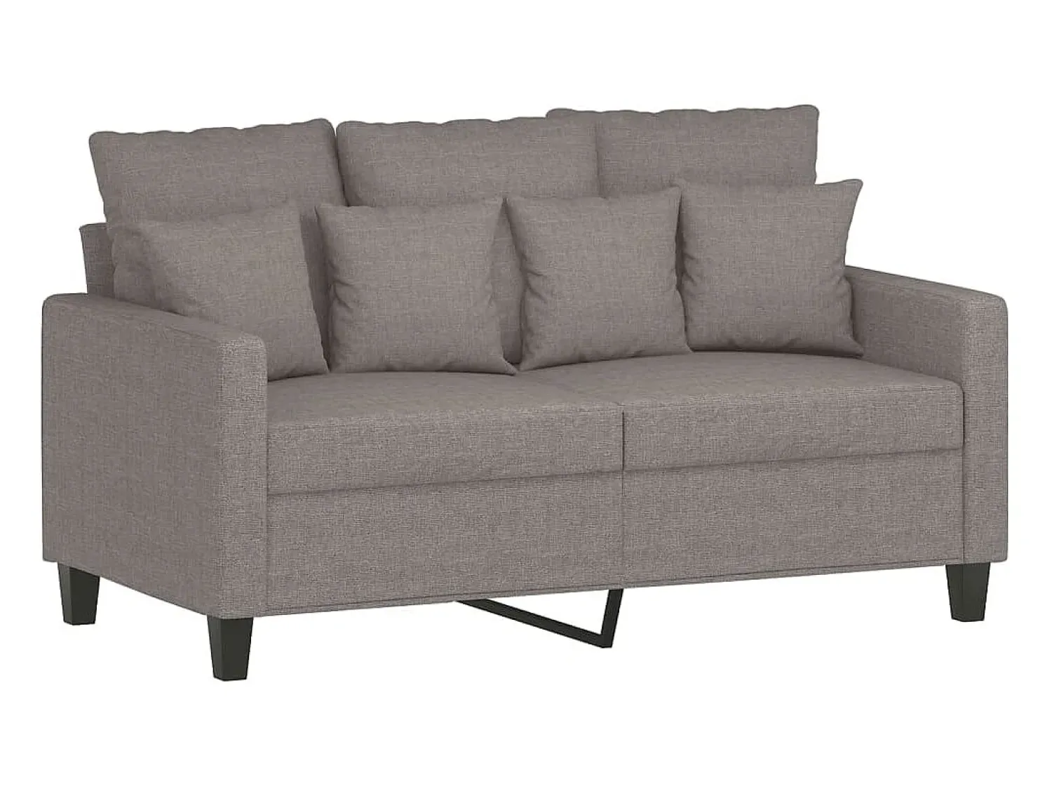 Sofá| Sofá de 2 lugares tecido 120 cm cinzento-acastanhado PT755045 Taupe