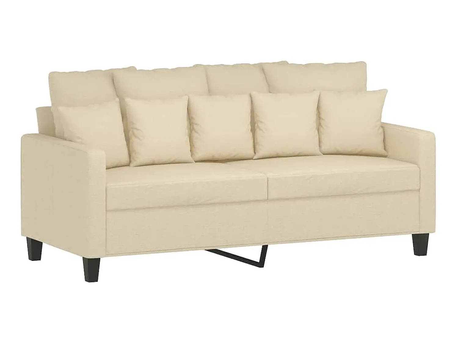 Online Sofá de 2 lugares tecido 140 cm cor PT433416 Creme