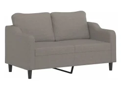 Sofá* Sofá de 2 lugares tecido 140 cm cinzento-acastanhado PT468950 Taupe