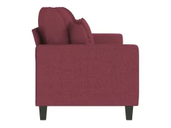 Sofá| Sofá de 3 lugares tecido 180 cm vermelho tinto PT568482 Bordeaux