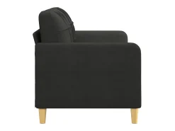Outlet Sofá de 2 lugares tecido 140 cm PT798951 Preto