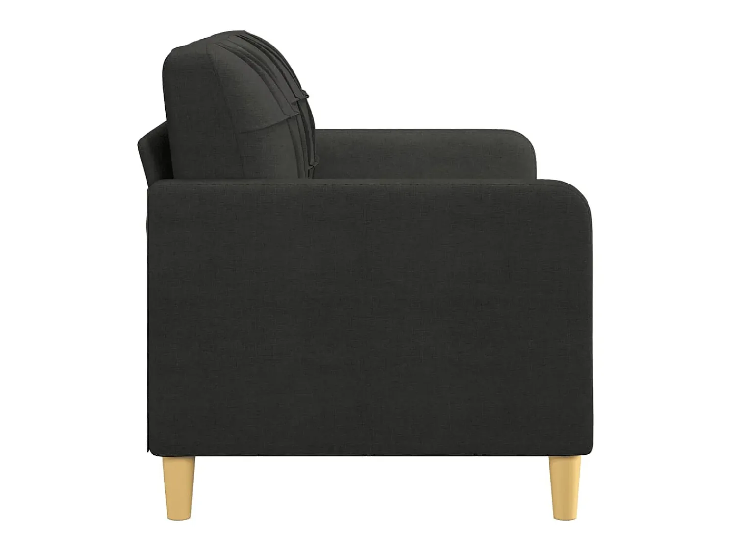 Outlet Sofá de 2 lugares tecido 140 cm PT798951 Preto