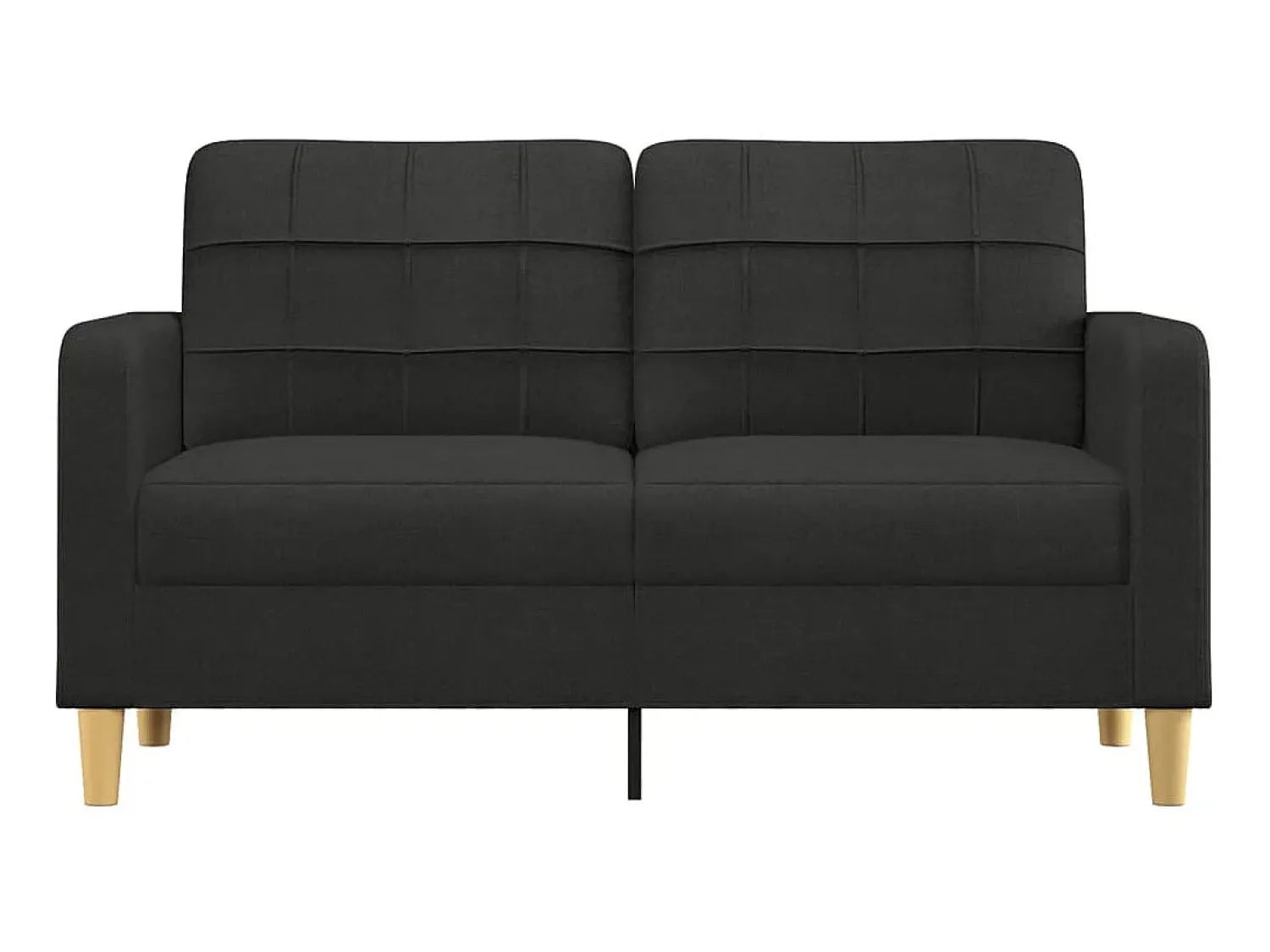 Outlet Sofá de 2 lugares tecido 140 cm PT798951 Preto