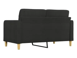 Outlet Sofá de 2 lugares tecido 140 cm PT798951 Preto