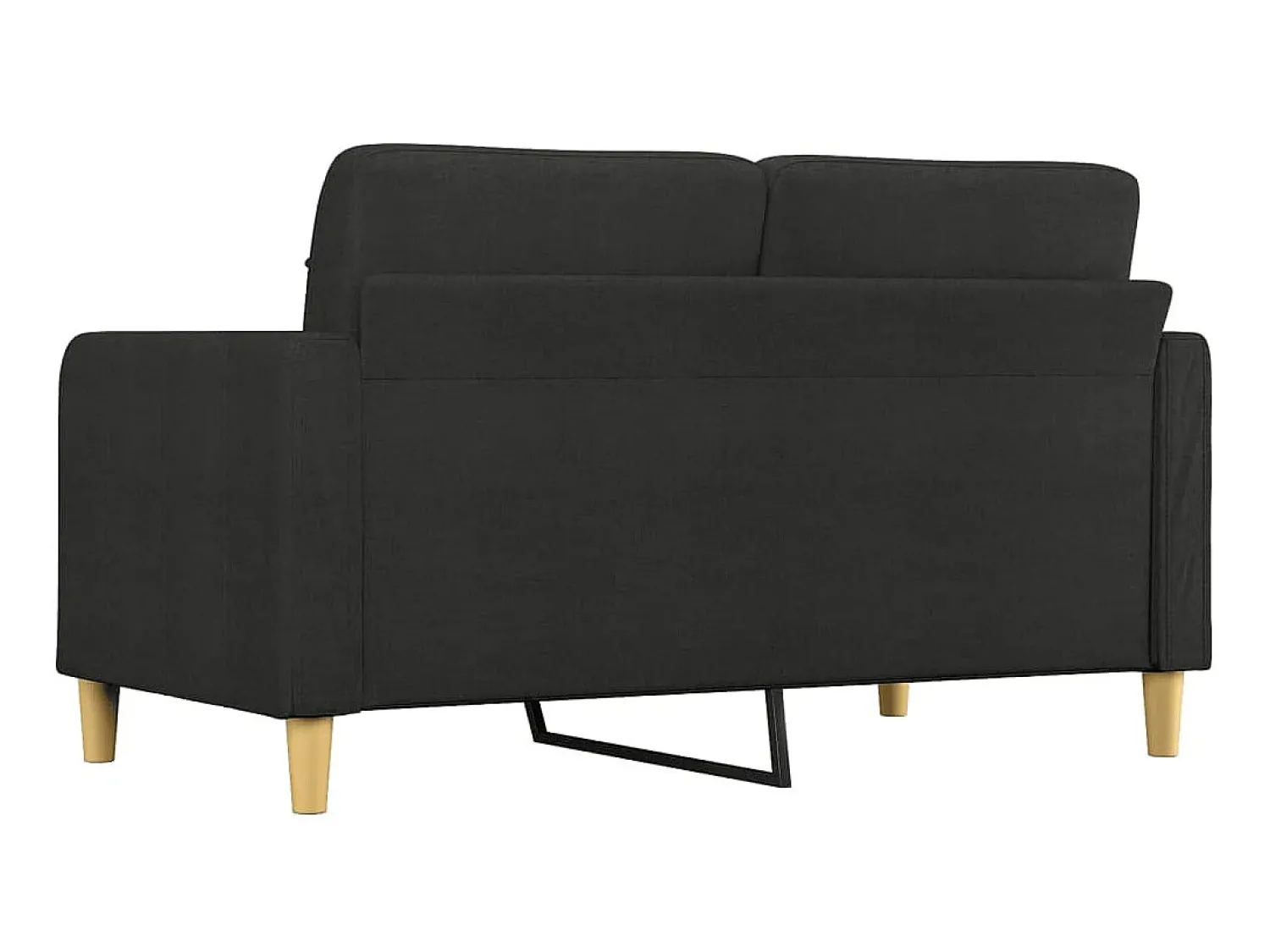 Outlet Sofá de 2 lugares tecido 140 cm PT798951 Preto