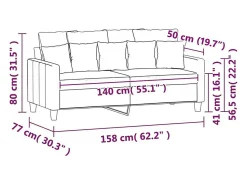 Clearance vidaxl Sofá de 2 lugares tecido 140 cm tinto Vermelho