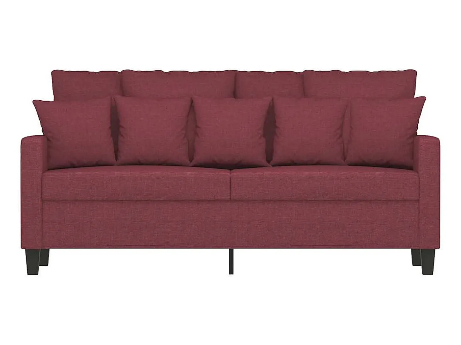 Clearance vidaxl Sofá de 2 lugares tecido 140 cm tinto Vermelho
