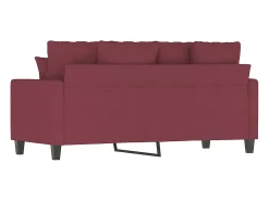 Clearance vidaxl Sofá de 2 lugares tecido 140 cm tinto Vermelho