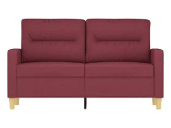 Best Sofá de 2 lugares tecido 120 cm tinto PT488687 Vermelho