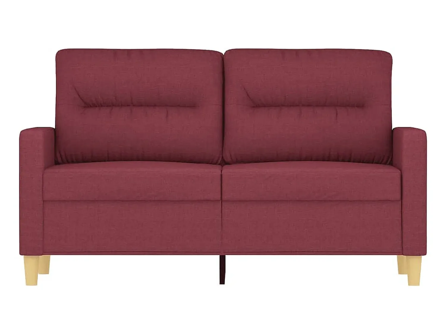 Best Sofá de 2 lugares tecido 120 cm tinto PT488687 Vermelho
