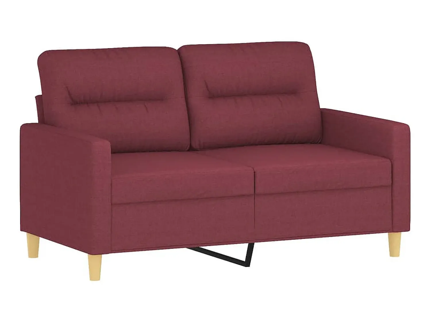Best Sofá de 2 lugares tecido 120 cm tinto PT488687 Vermelho