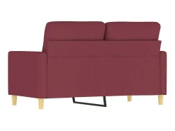 Best Sofá de 2 lugares tecido 120 cm tinto PT488687 Vermelho