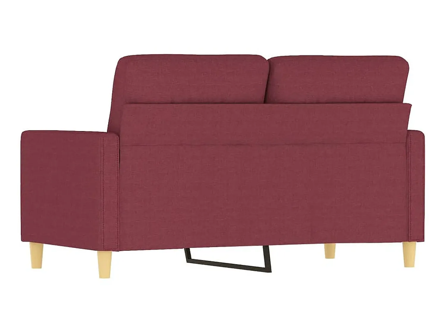 Best Sofá de 2 lugares tecido 120 cm tinto PT488687 Vermelho