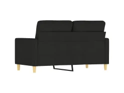 Sofá* Sofá de 2 lugares tecido 120 cm PT362379 Preto