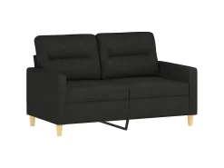 Sofá* Sofá de 2 lugares tecido 120 cm PT362379 Preto
