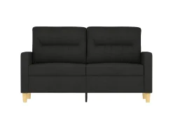Sofá* Sofá de 2 lugares tecido 120 cm PT362379 Preto