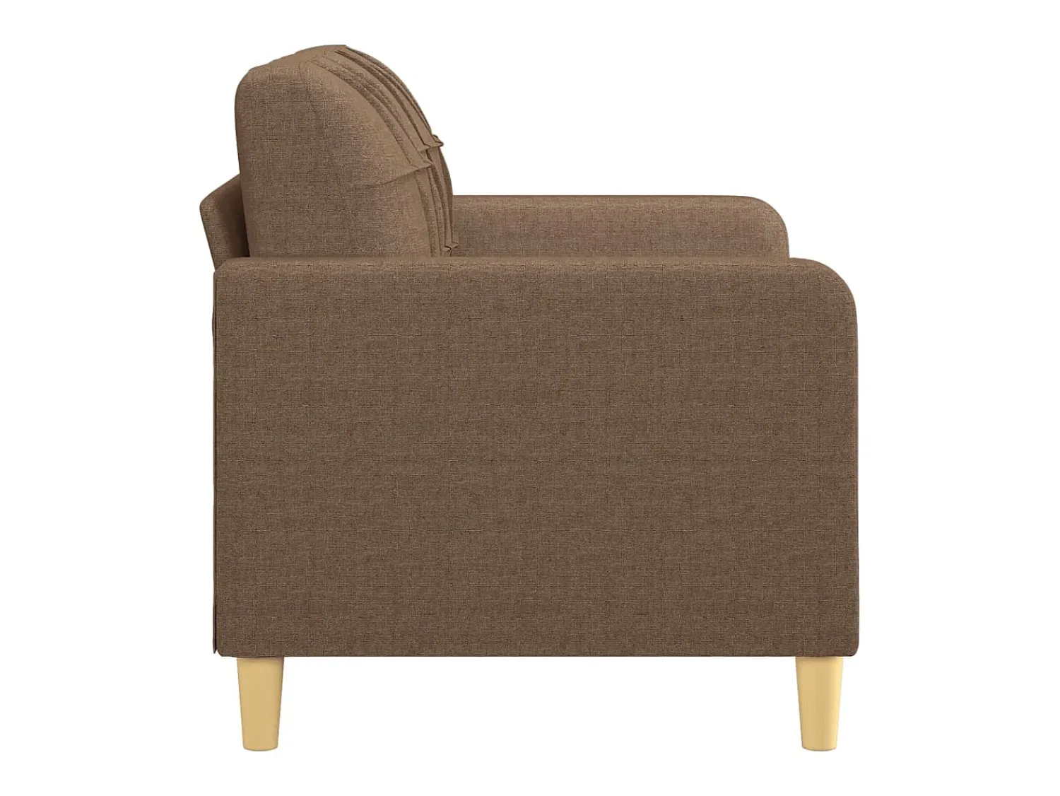 Sofá* Sofá de 2 lugares tecido 120 cm PT320190 Castanho