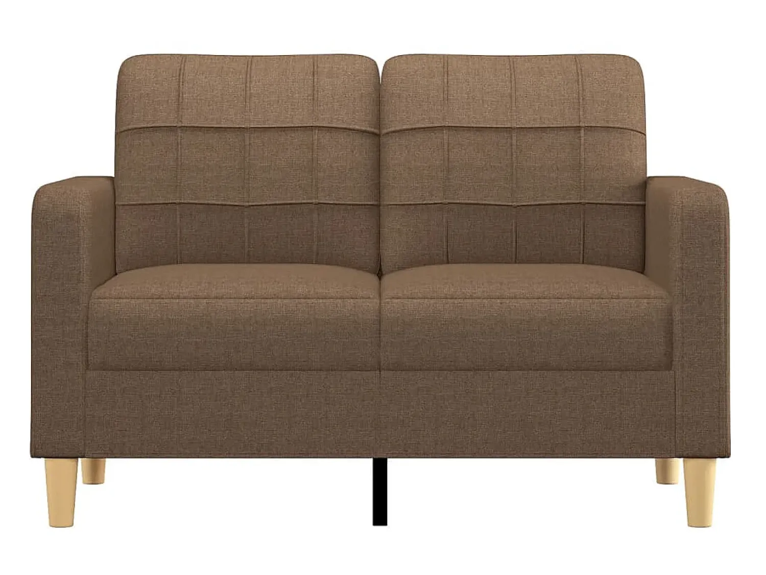 Sofá* Sofá de 2 lugares tecido 120 cm PT320190 Castanho