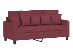 Sofá de 2 lugares tecido 140 cm tinto PT316642^ Sofá