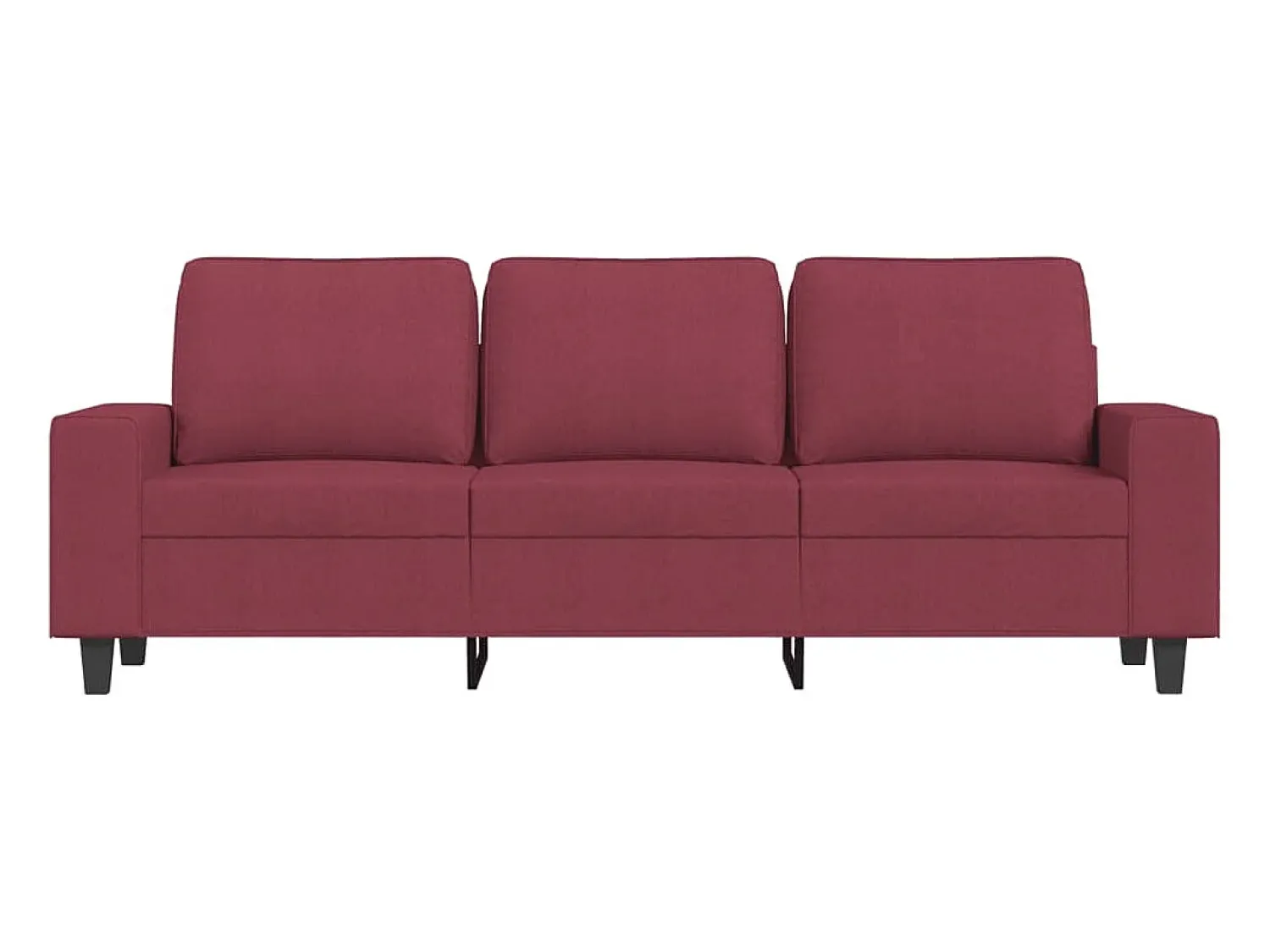Sofá de 3 lugares tecido 180 cm tinto PT926425^ Sofá