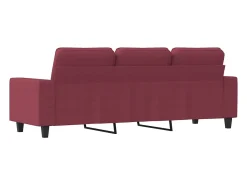 Sofá de 3 lugares tecido 180 cm tinto PT926425^ Sofá