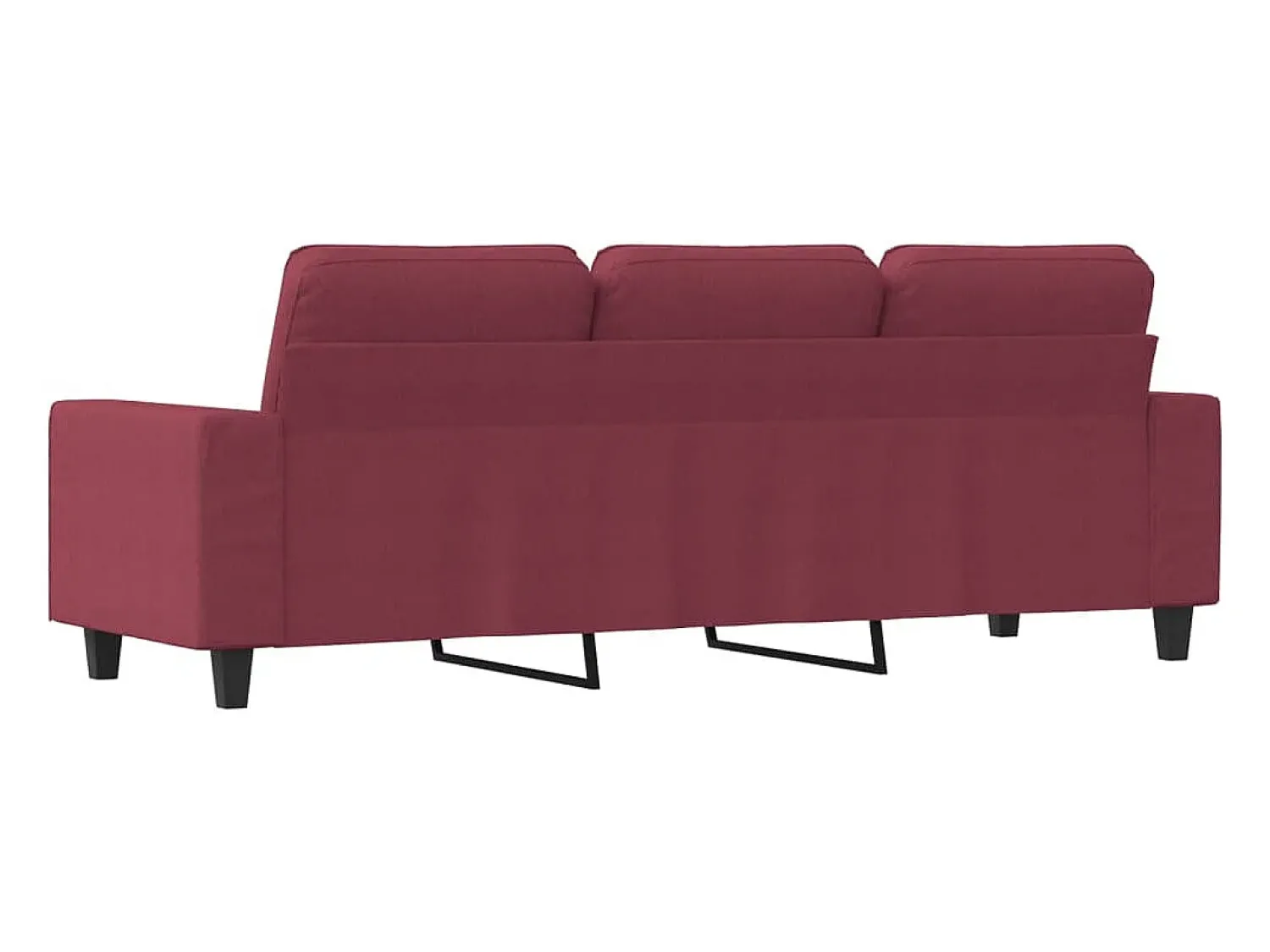 Sofá de 3 lugares tecido 180 cm tinto PT926425^ Sofá